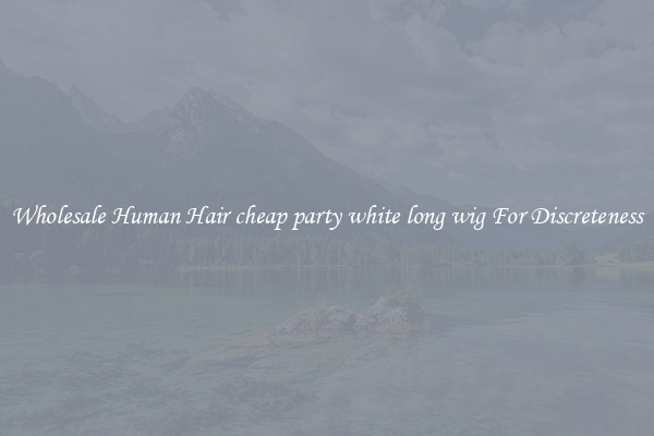 Wholesale Human Hair cheap party white long wig For Discreteness