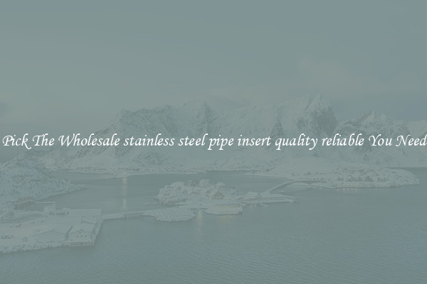 Pick The Wholesale stainless steel pipe insert quality reliable You Need