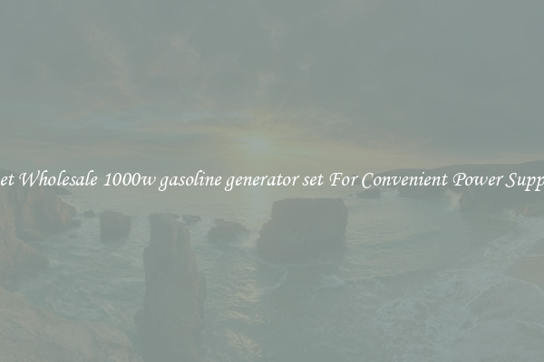 Get Wholesale 1000w gasoline generator set For Convenient Power Supply