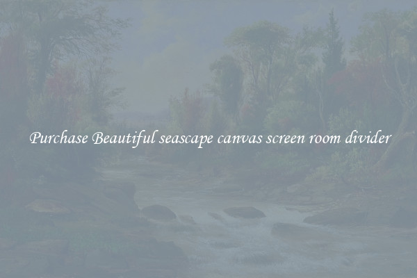 Purchase Beautiful seascape canvas screen room divider