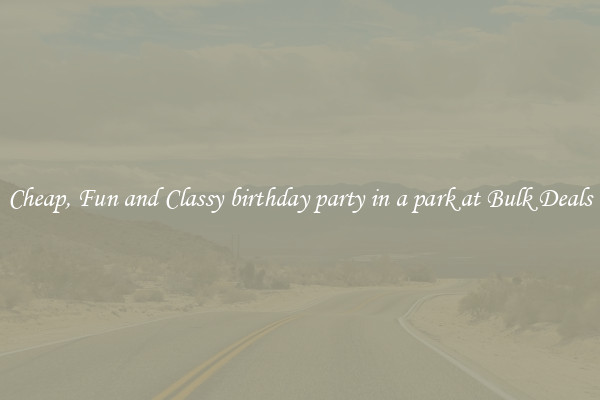 Cheap, Fun and Classy birthday party in a park at Bulk Deals