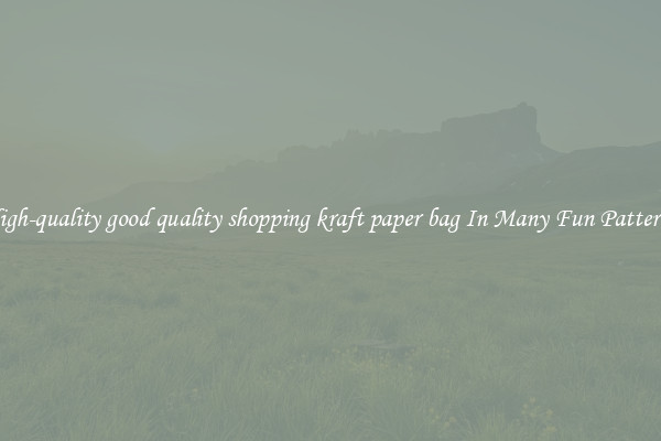 High-quality good quality shopping kraft paper bag In Many Fun Patterns