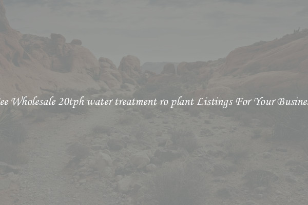 See Wholesale 20tph water treatment ro plant Listings For Your Business