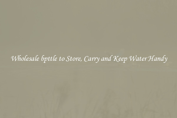 Wholesale bpttle to Store, Carry and Keep Water Handy