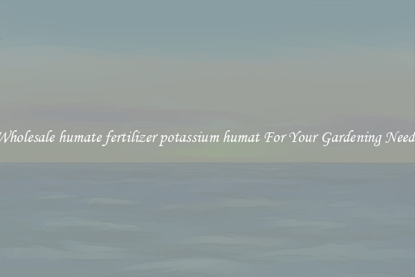 Wholesale humate fertilizer potassium humat For Your Gardening Needs