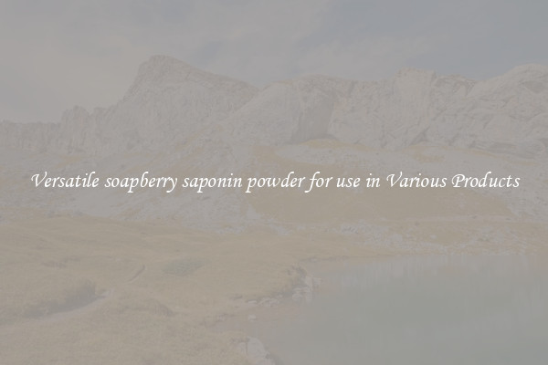 Versatile soapberry saponin powder for use in Various Products