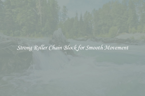 Strong Roller Chain Block for Smooth Movement
